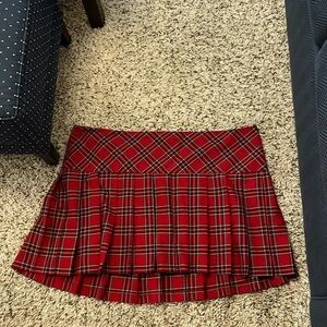 Torrid Sz 24 Red Plaid Miniskirt
